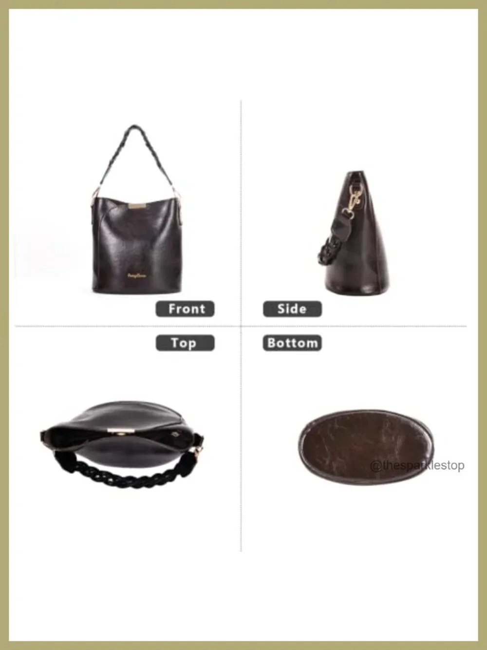 Vegan Leather Crossbody Bag Adjustable Strap Women Handbag
